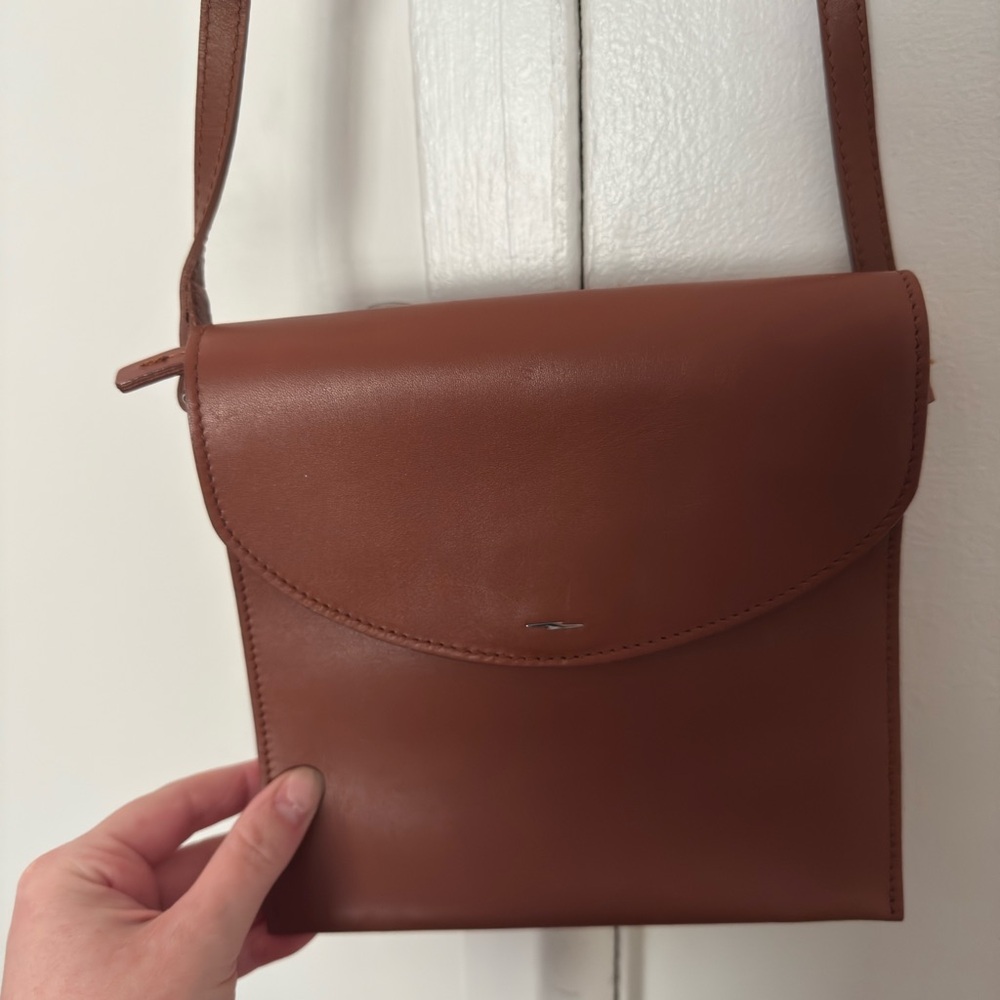 Shinola Brown Leather Crossbody Bag